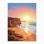 A Vibrant Painting Of Falesia Beach Algarve Portugal 4