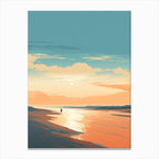 Art Holkham Bay Beach Norfolk Mediterranean Style Illustration 2