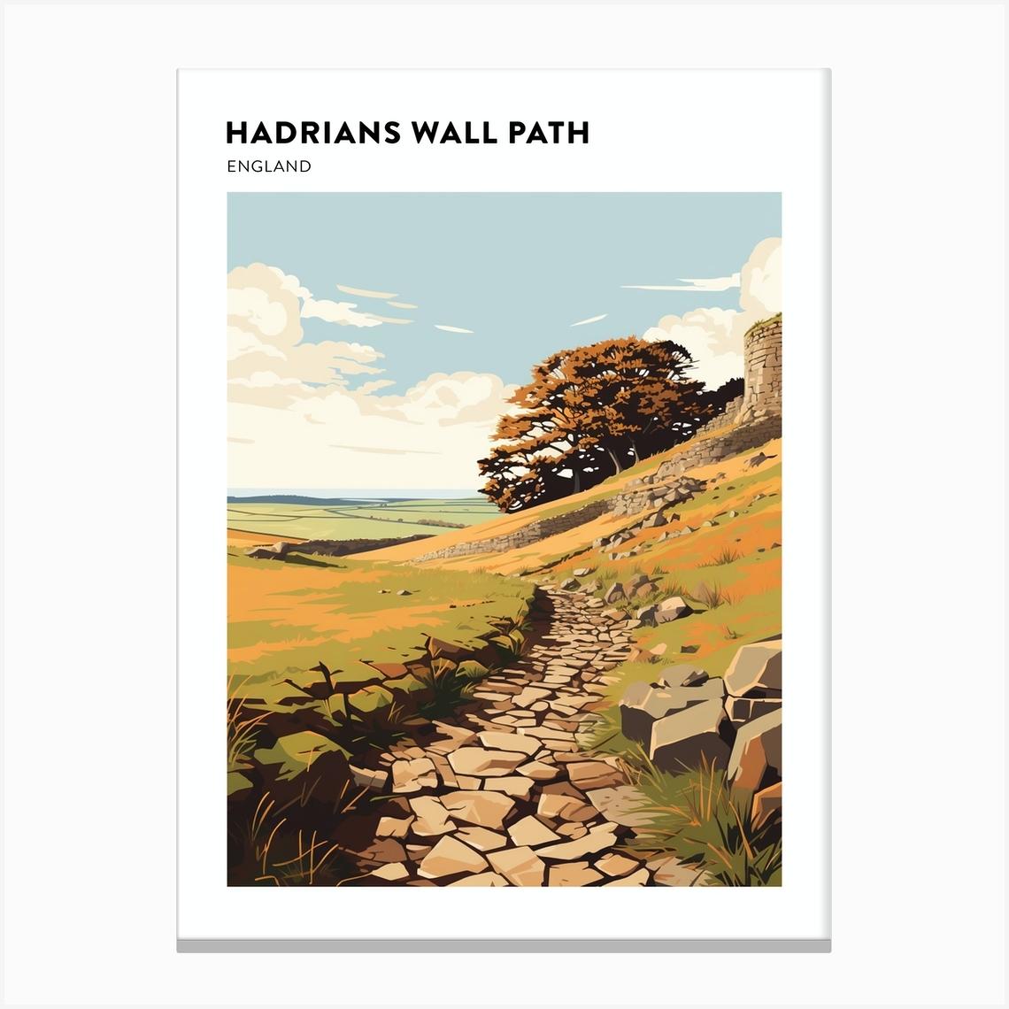 Hadrians Wall Path England 1 Hiking Trail Landscape Poster