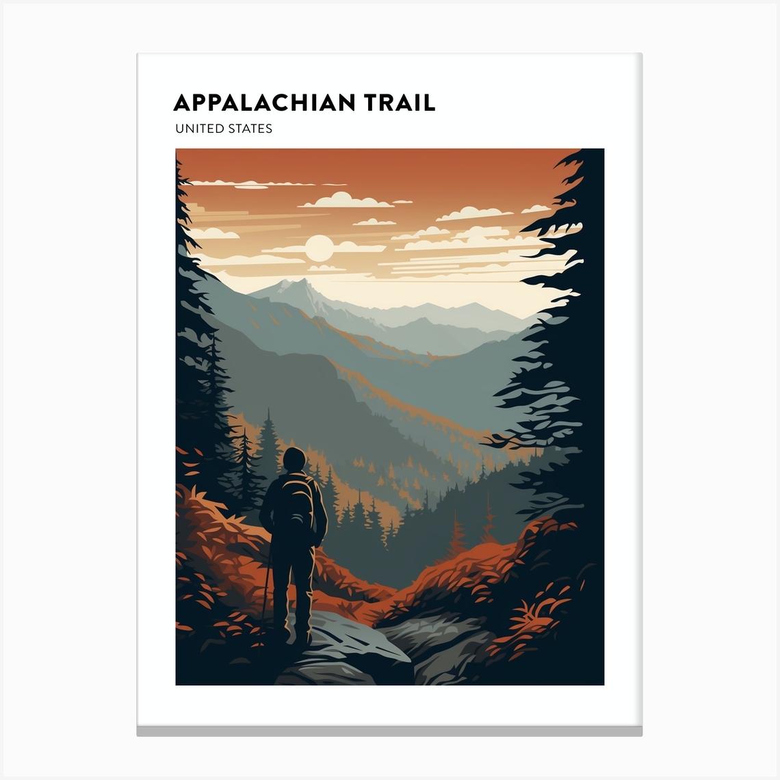 Appalachian Trail Usa 4 Hiking Trail Landscape Poster