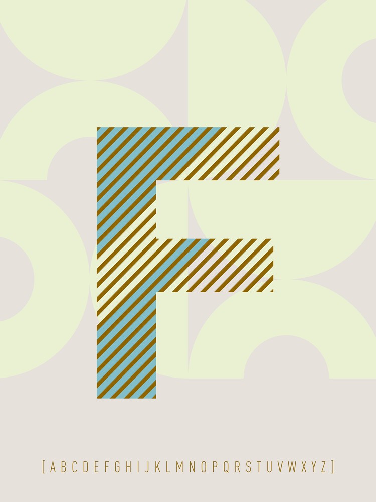 F Typeface Alphabet