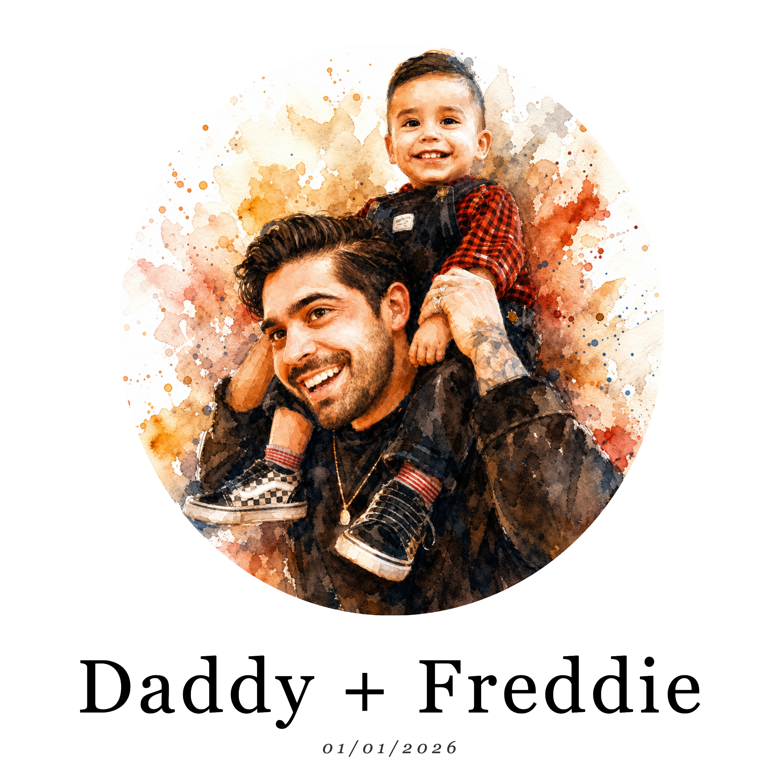 Father & Child Watercolour