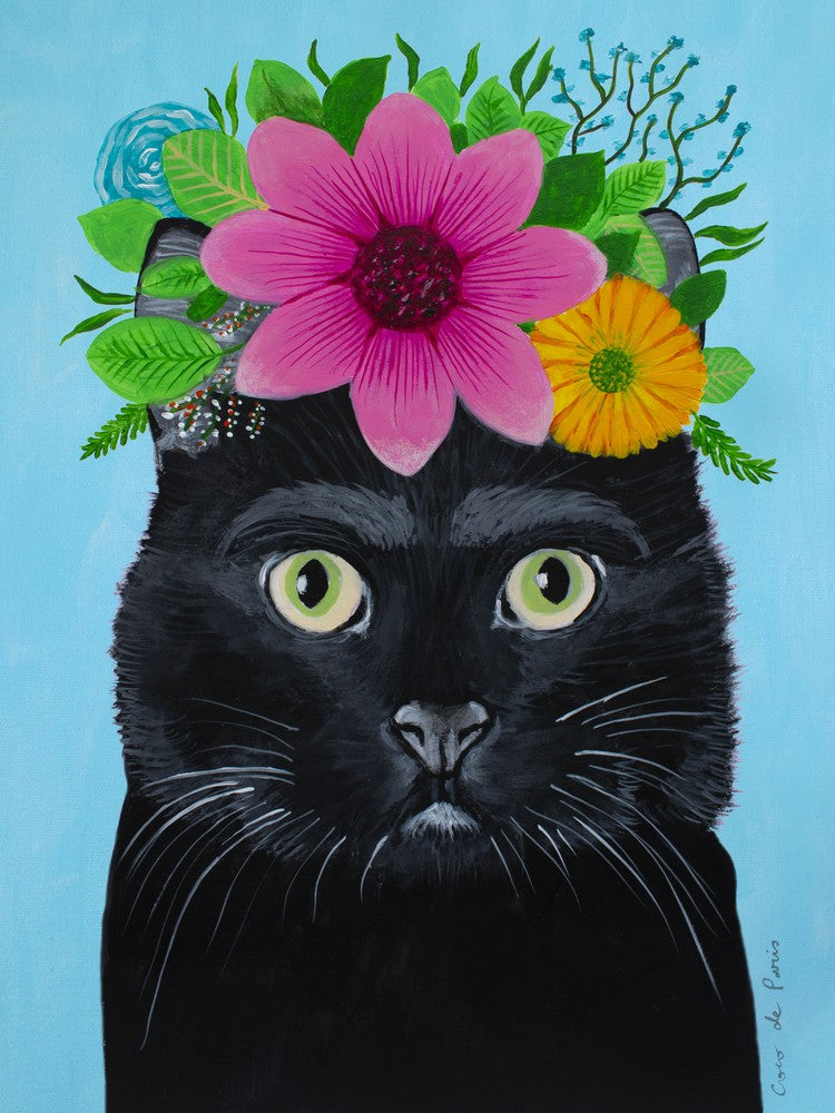 Frida Kahlo Black Cat