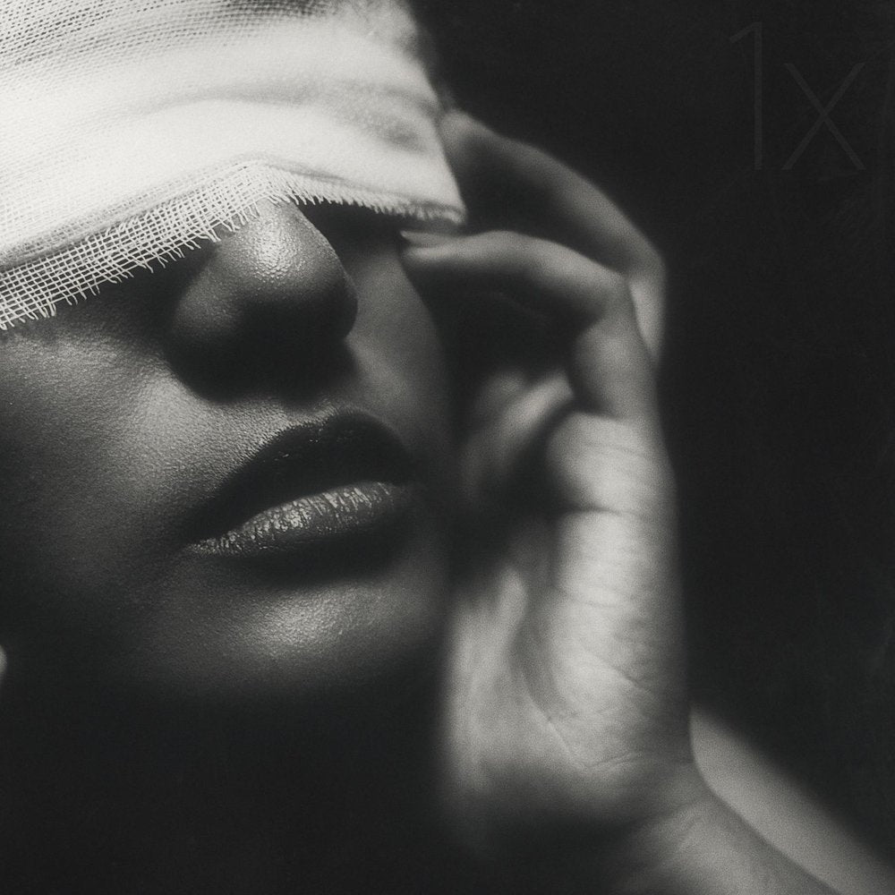 Pensive Blindfolded Woman