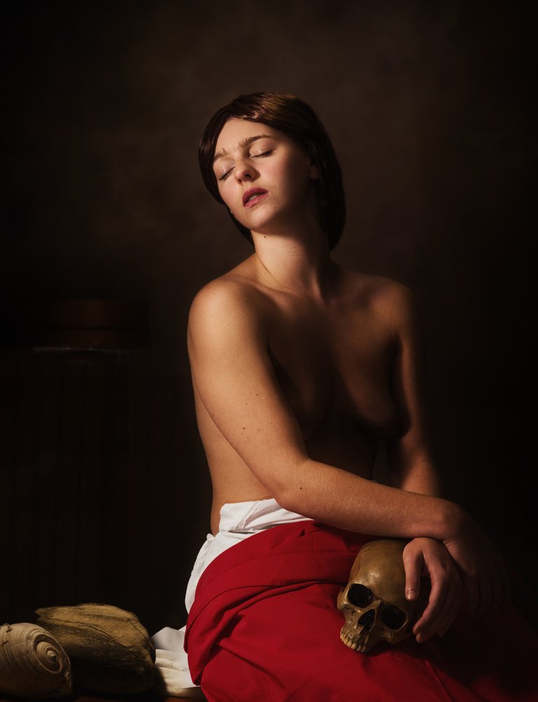 Renaissance Woman with Skull