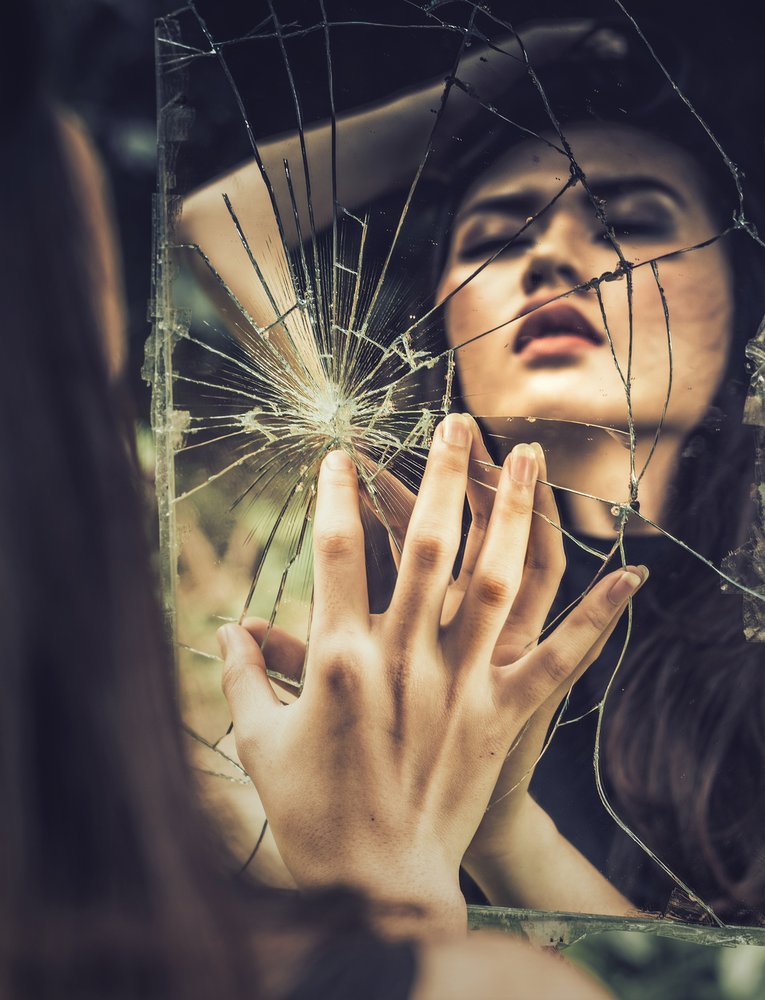 Shattered Mirror Woman