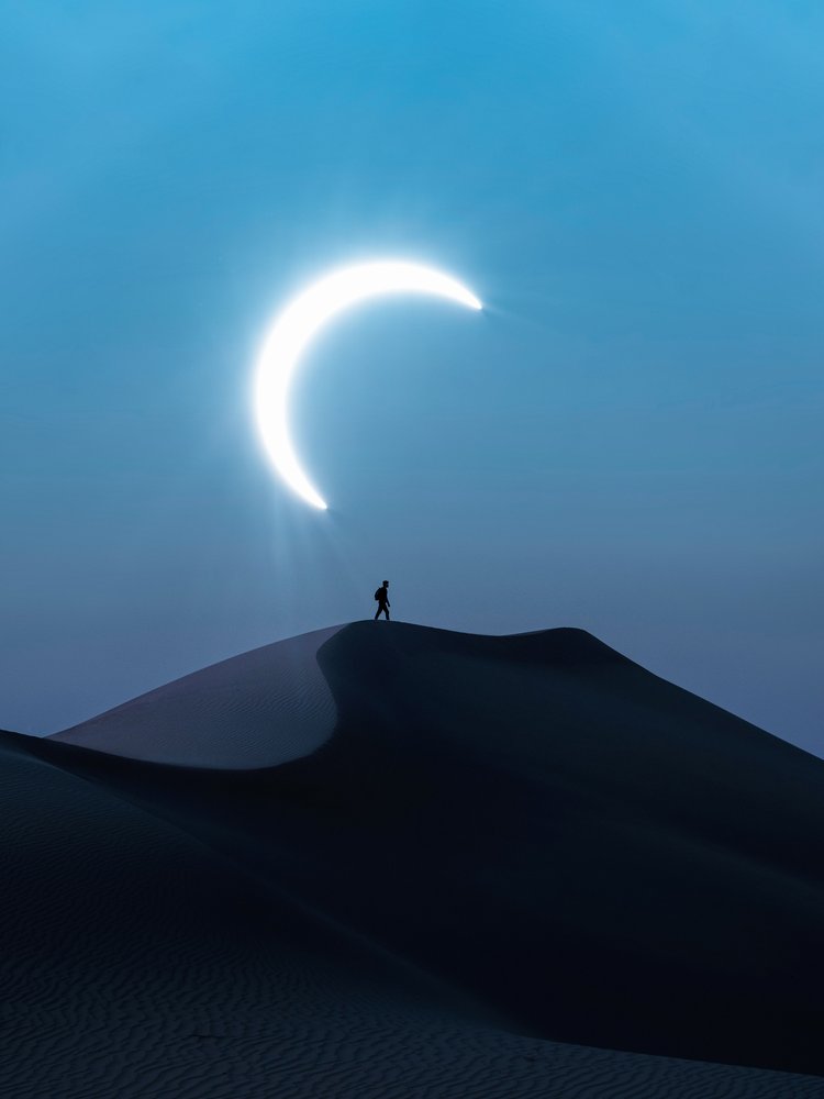 Glowing Crescent Dune