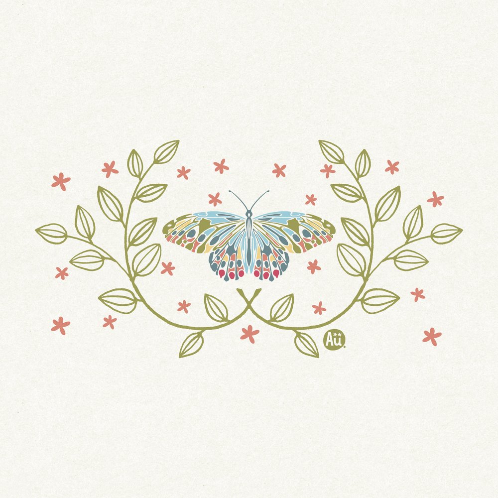Colorful Butterfly Wreath