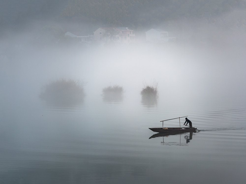 Misty Morning Boat
