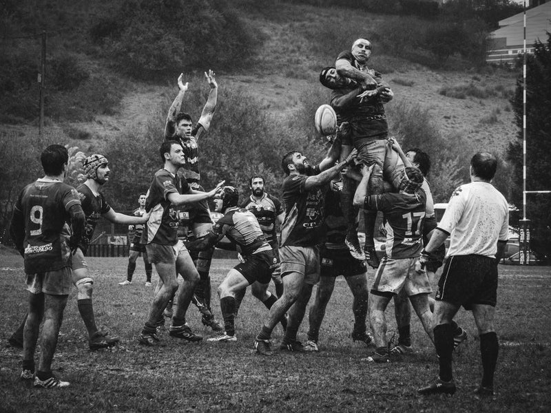 Rugby Lineout Action