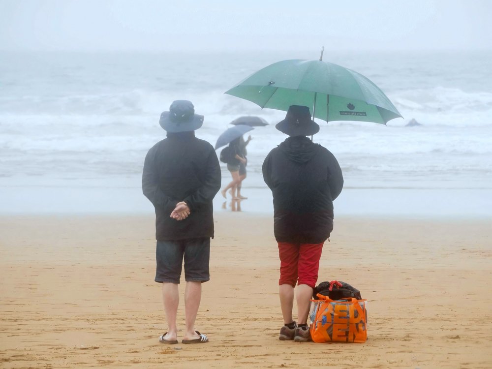 Watching Rainy Ocean