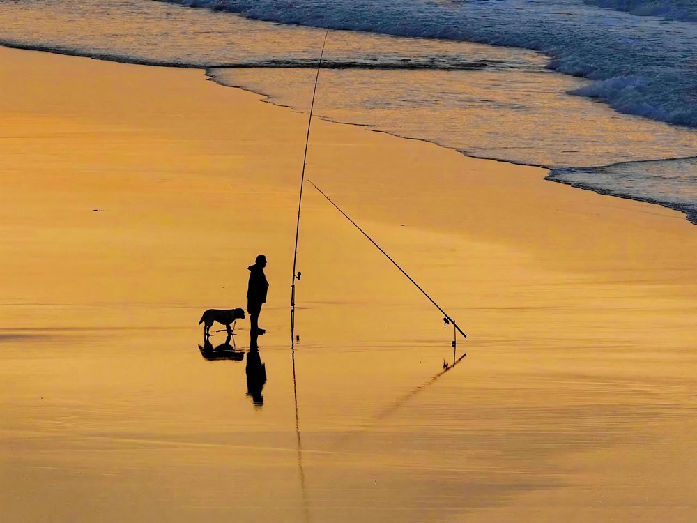 Golden Hour Beach Fishing