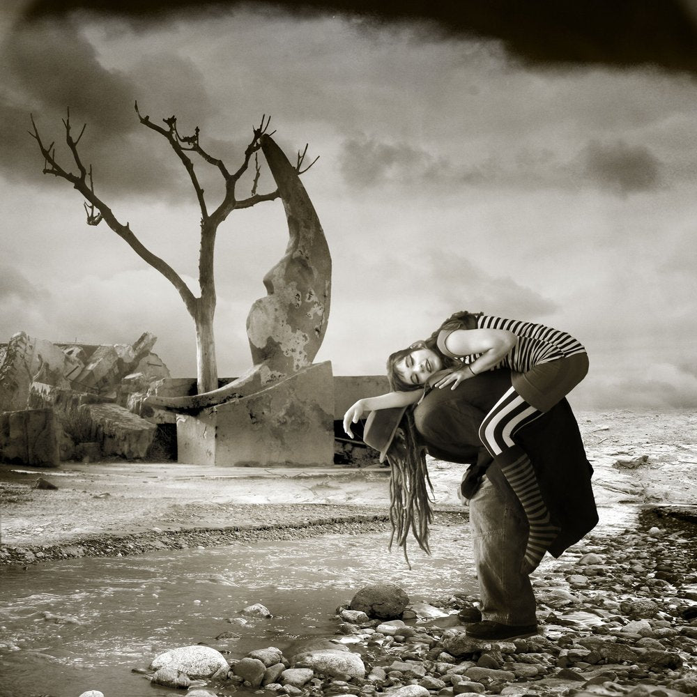 Piggyback Through Surreal Landscape