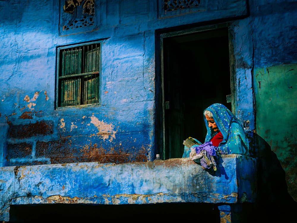 Blue Wall Woman
