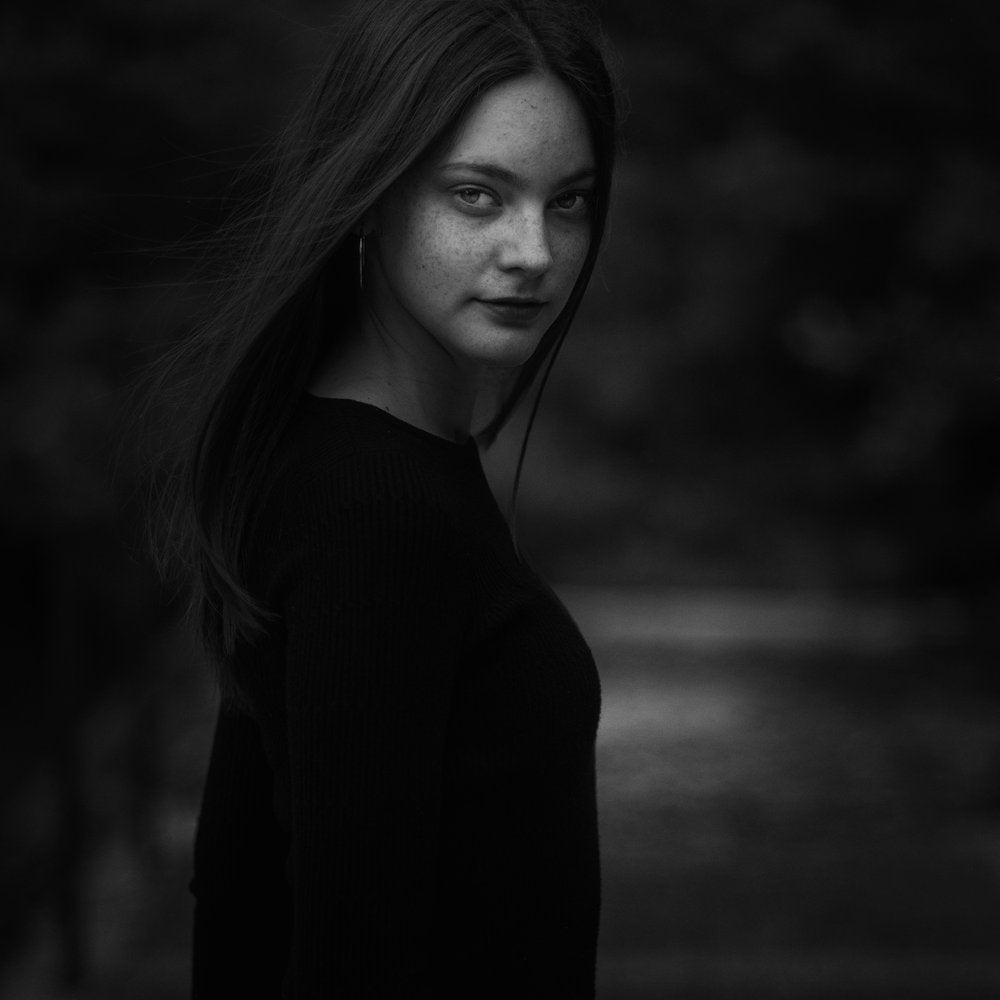 Intense Freckled Gaze