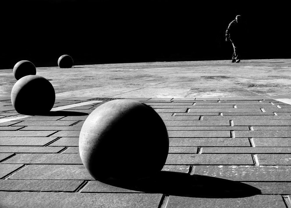 Solitary Figure Urban Spheres