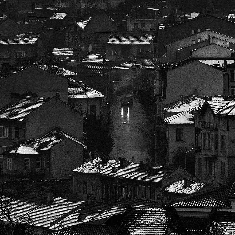 Snowy Town Street