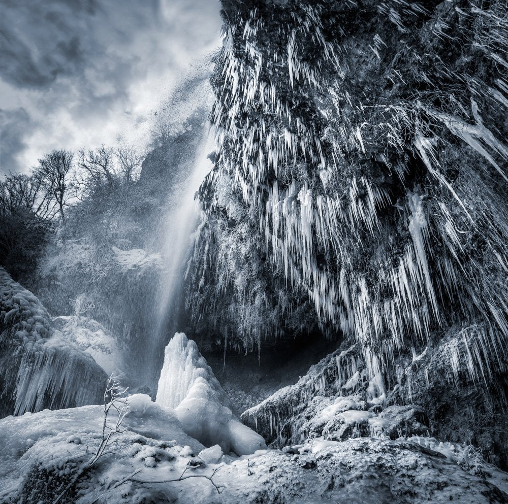 Majestic Frozen Waterfall