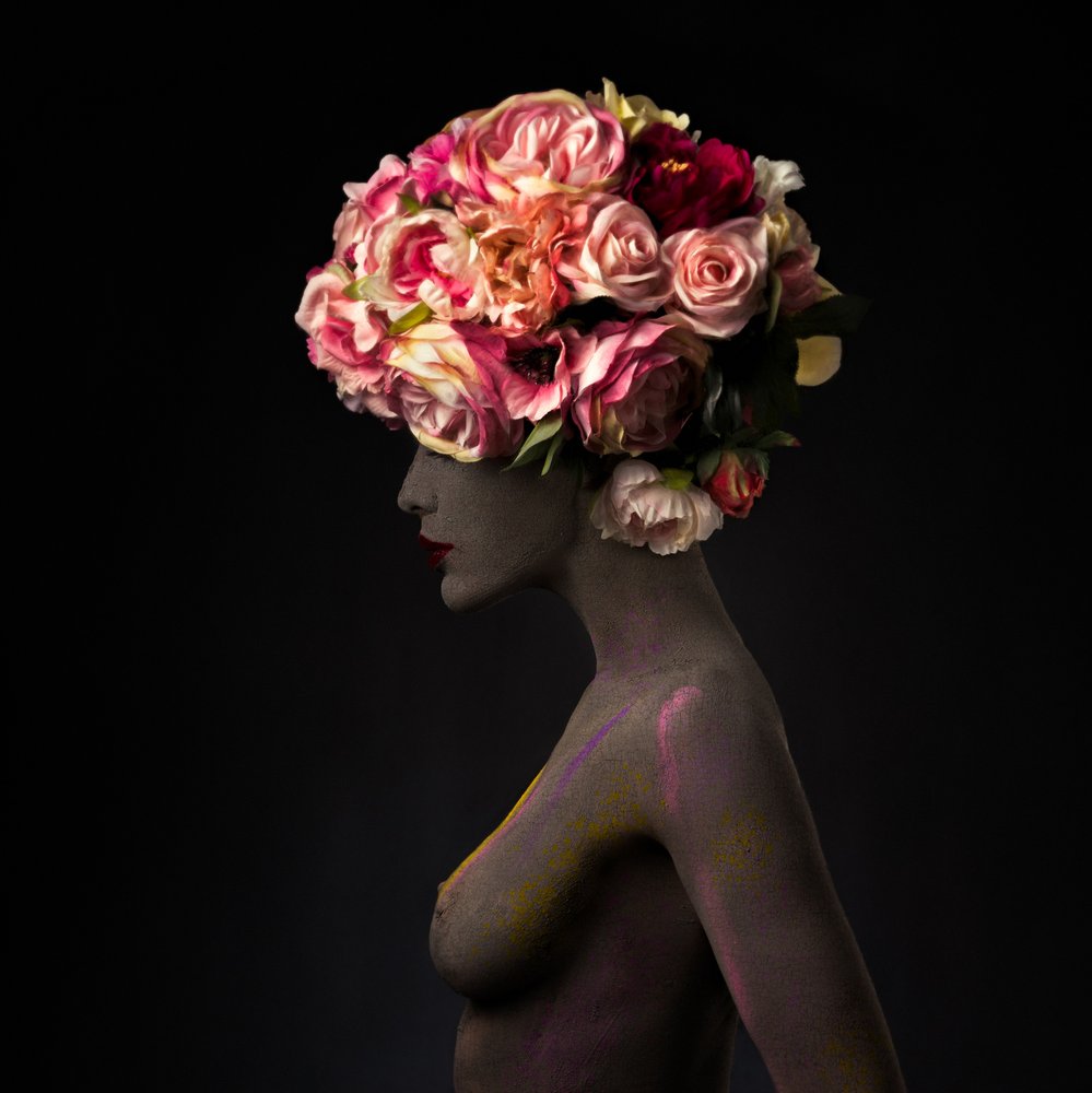 Floral Woman Profile