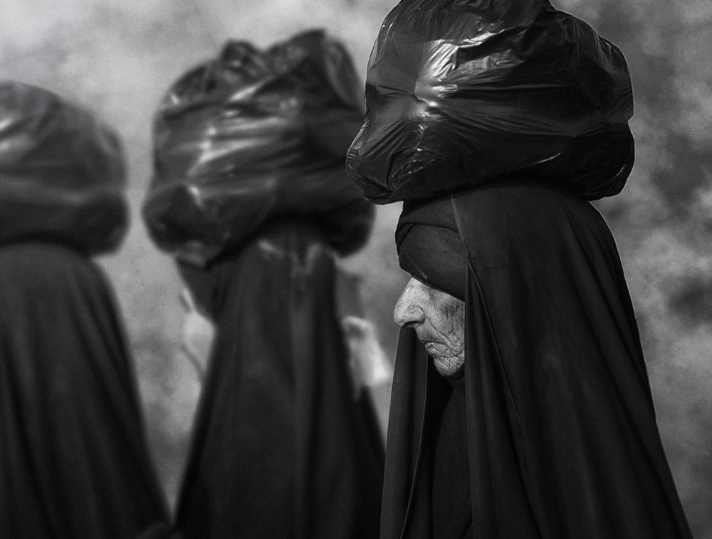 Elderly Woman Headload