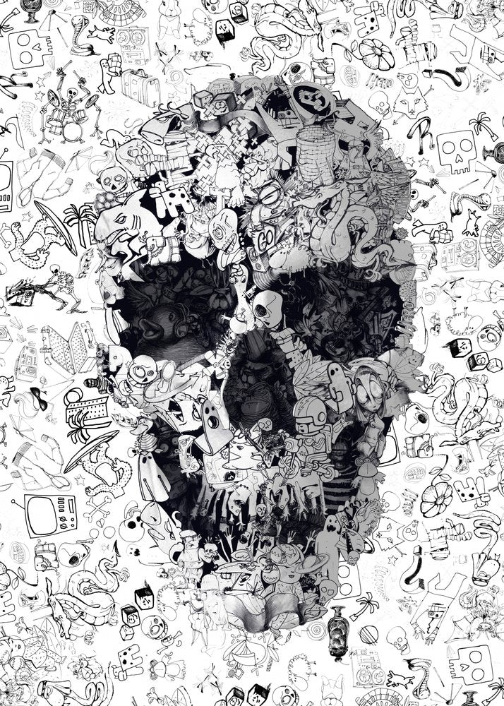 Intricate Doodle Skull