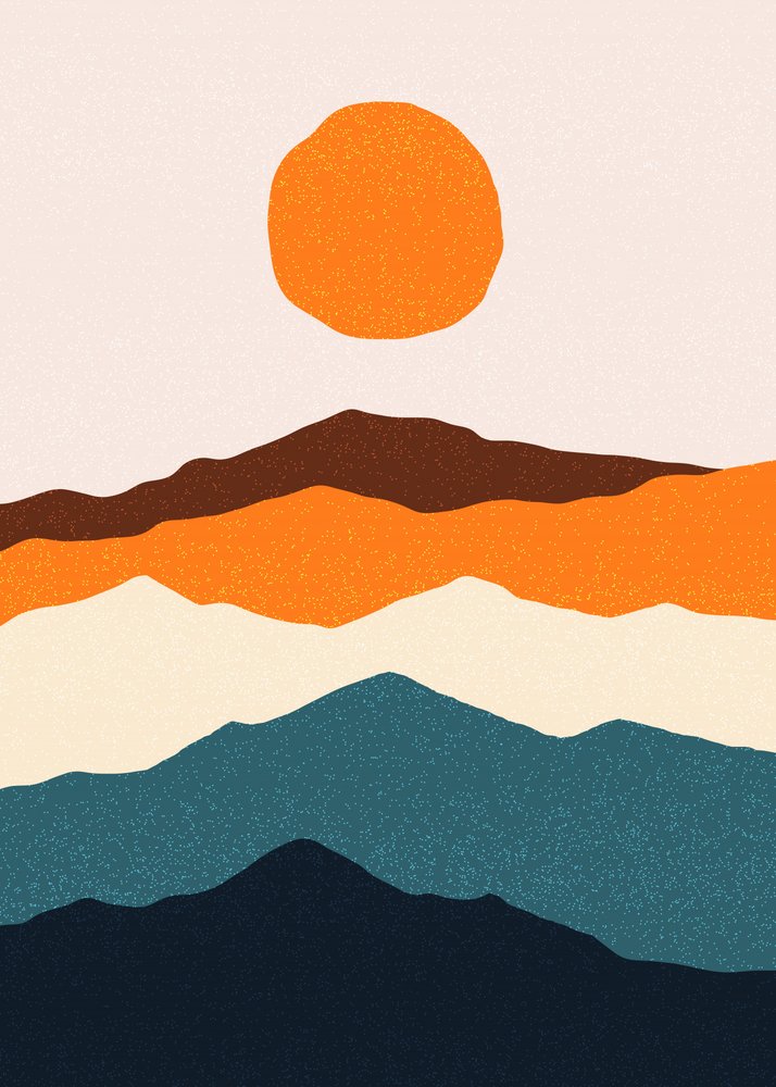 Sunset Mountain Layers