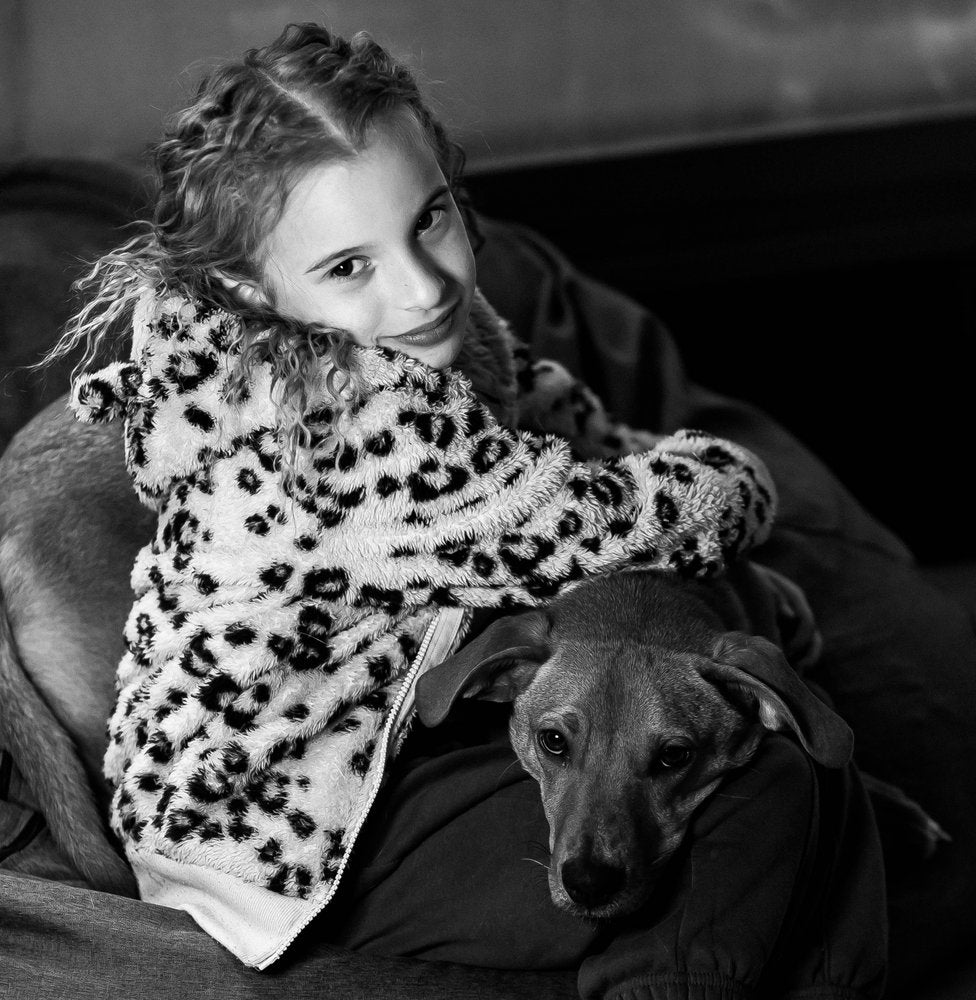 Cozy Girl and Dogs