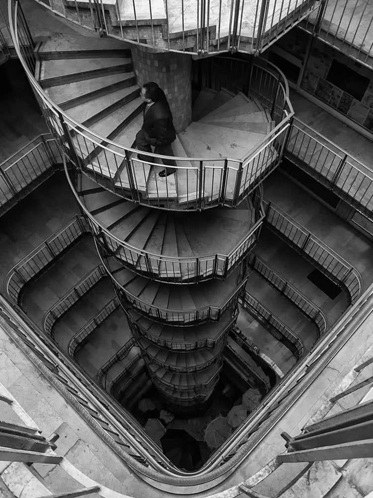 Geometric Spiral Staircase