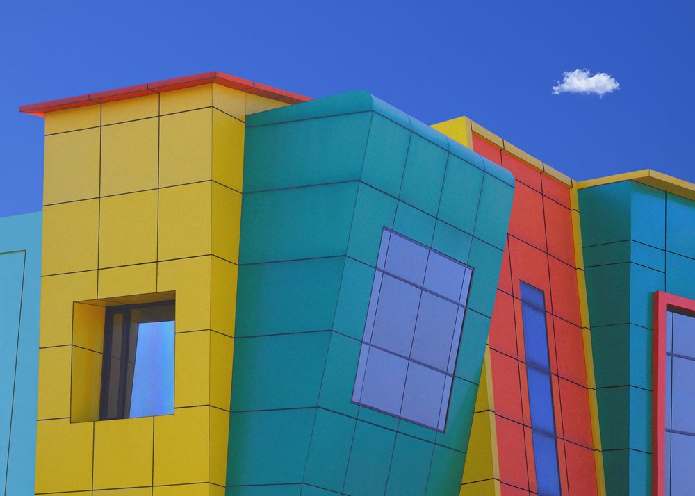 Vibrant Geometric Building