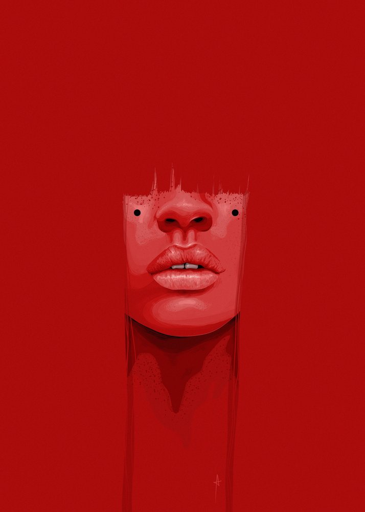 Bold Red Face
