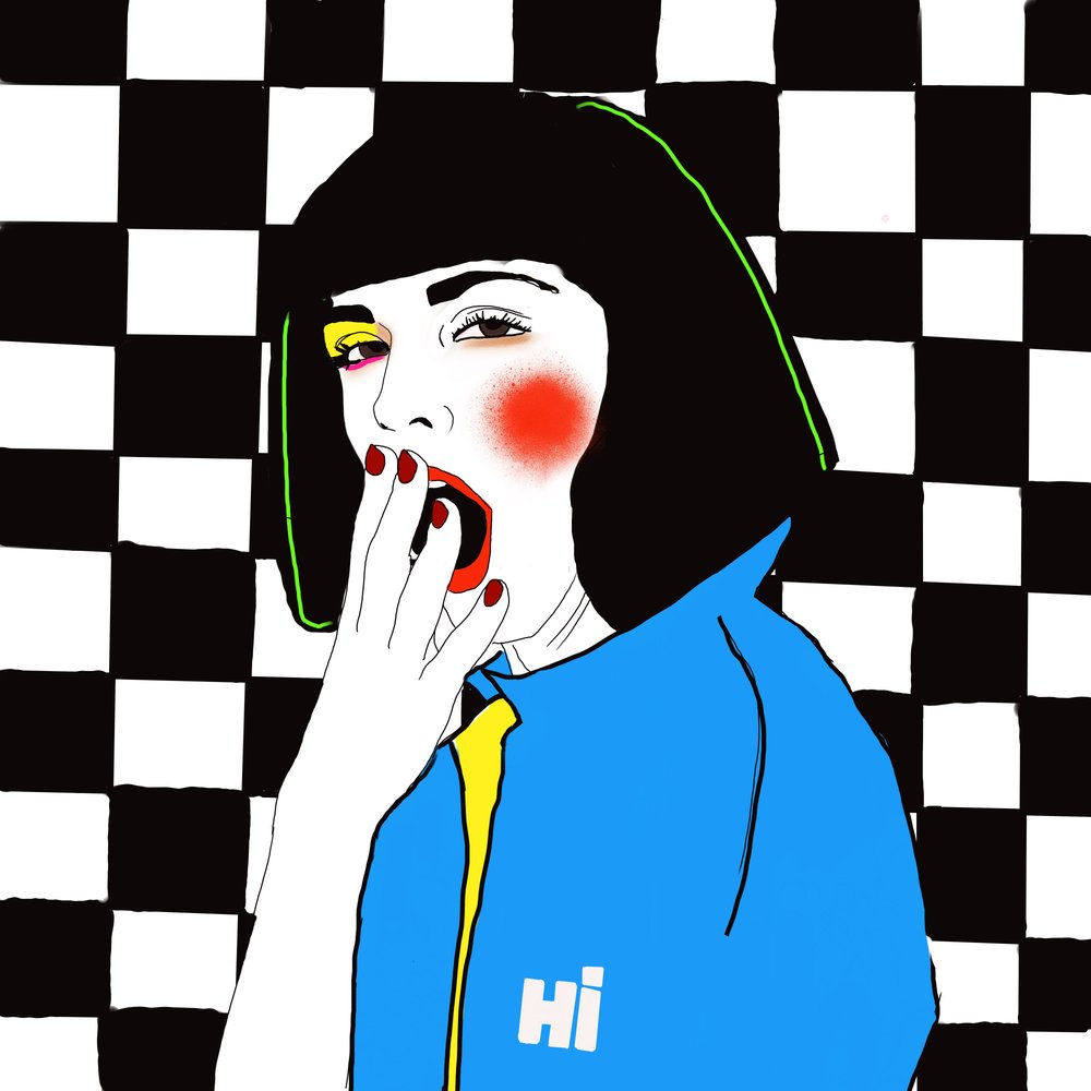 Yawning Pop Girl