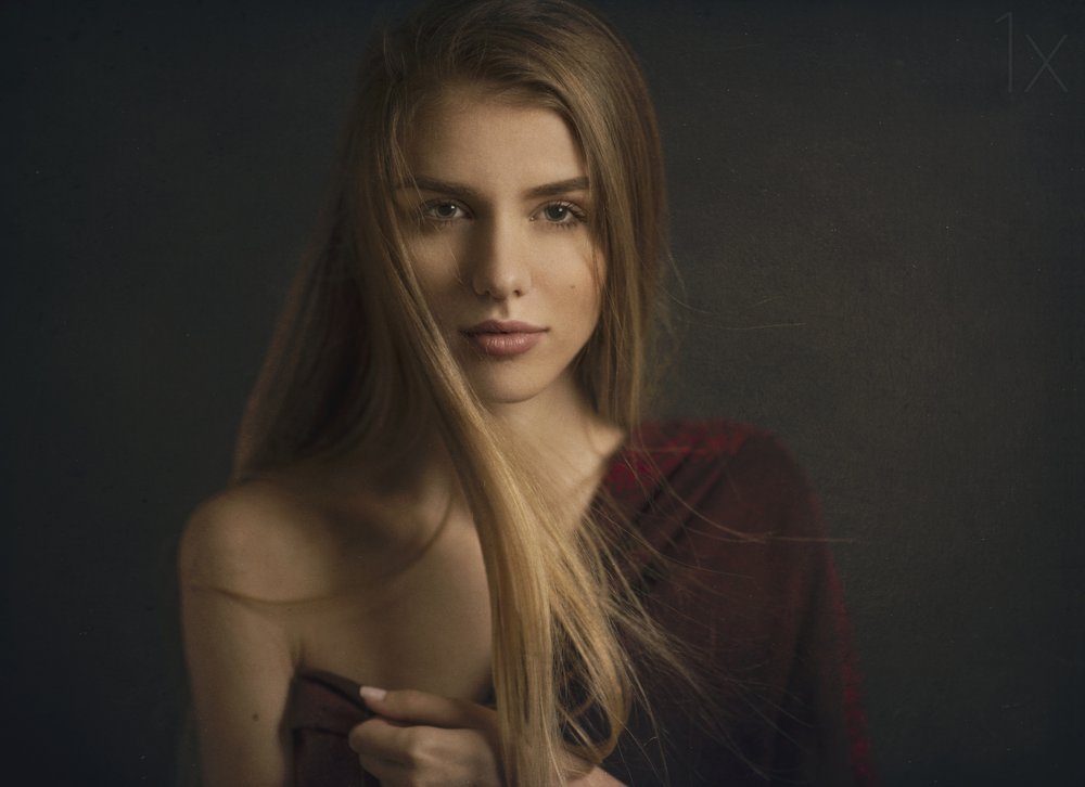 Pensive Blonde Woman