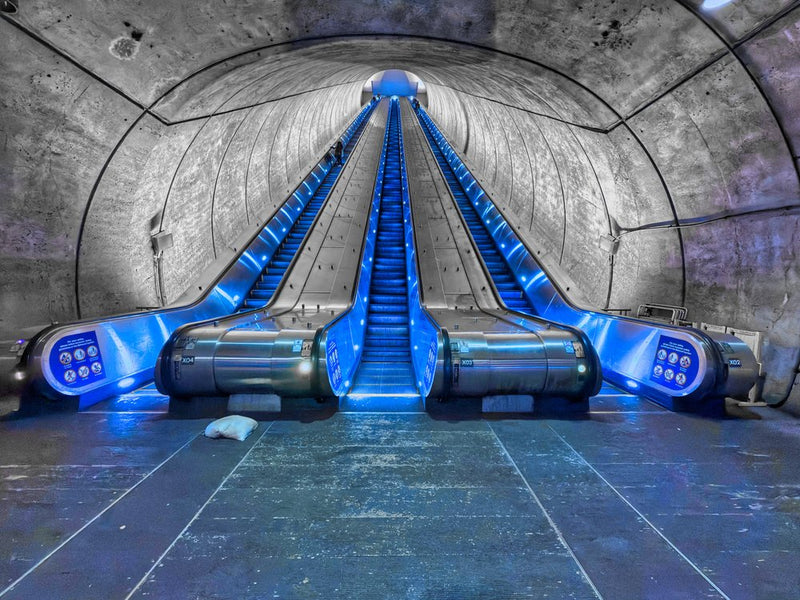 Blue Escalator Tunnel