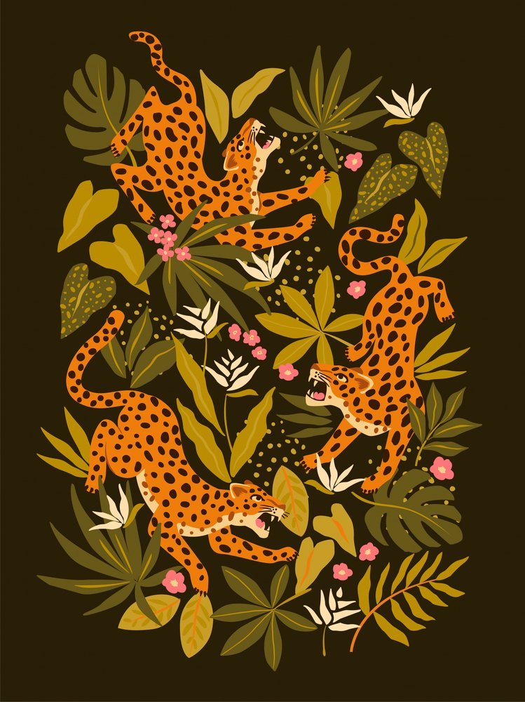 Wild Jungle Leopards