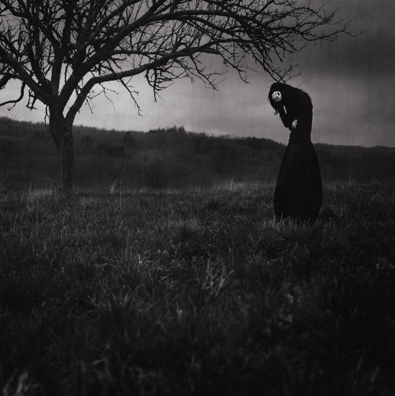 Sorrowful Figure Dark Landscape