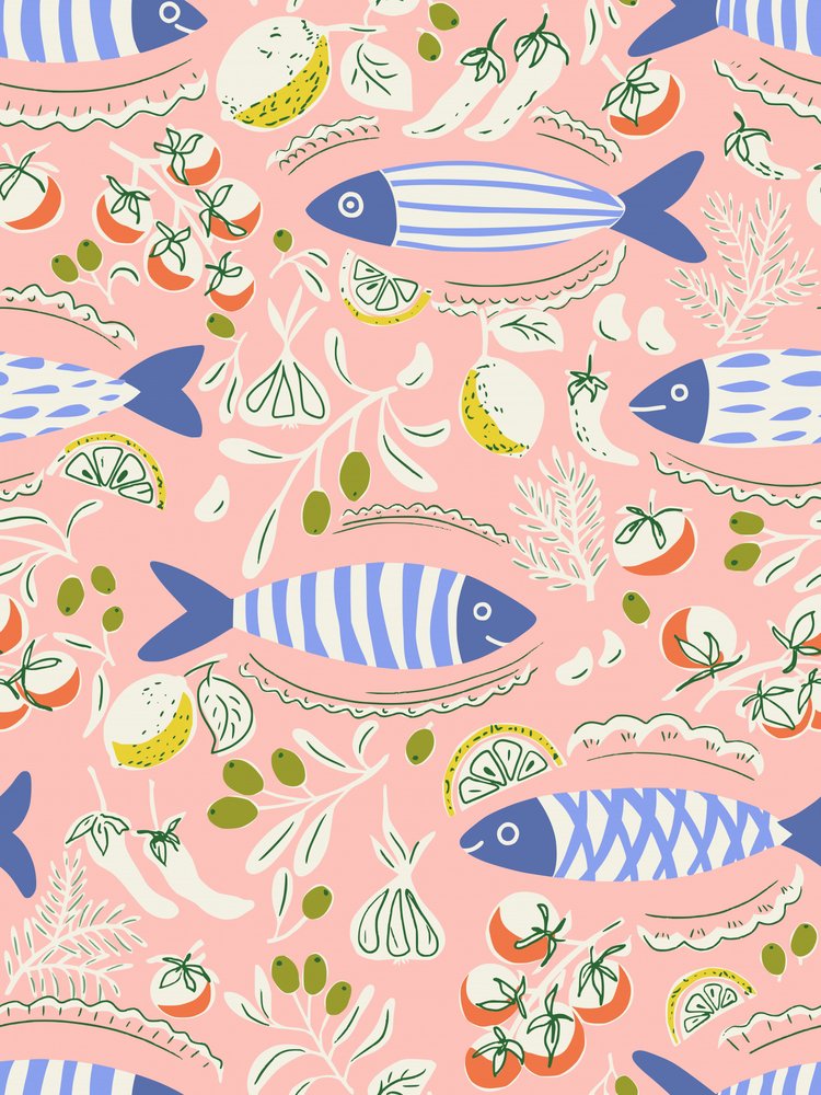 Whimsical Mediterranean Fish