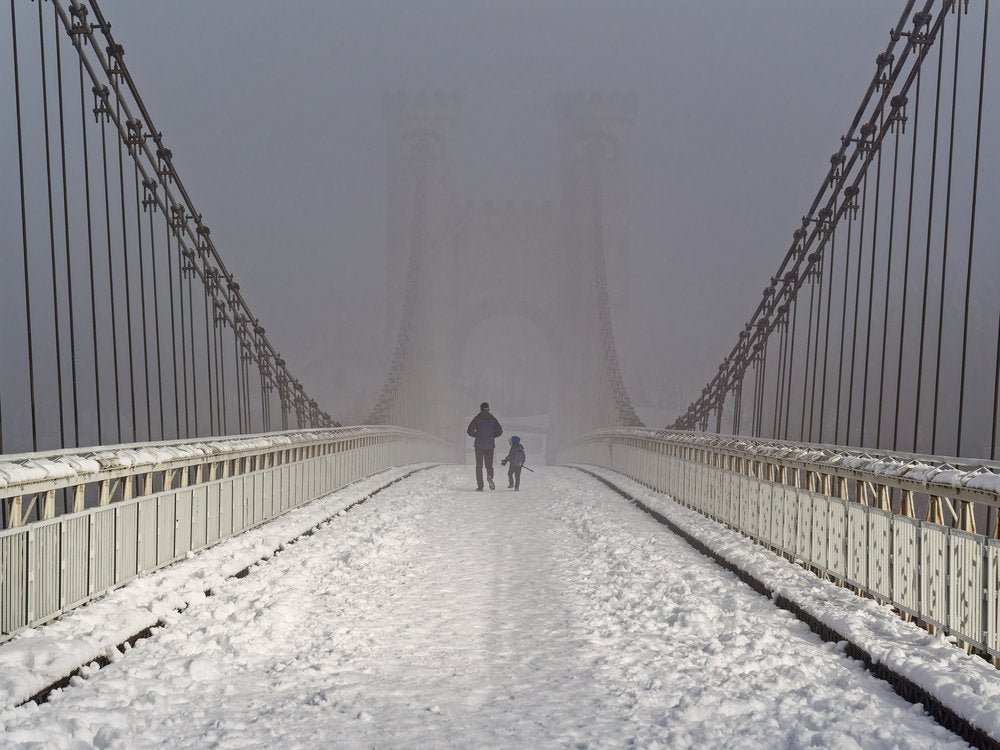 Snowy Bridge Walk
