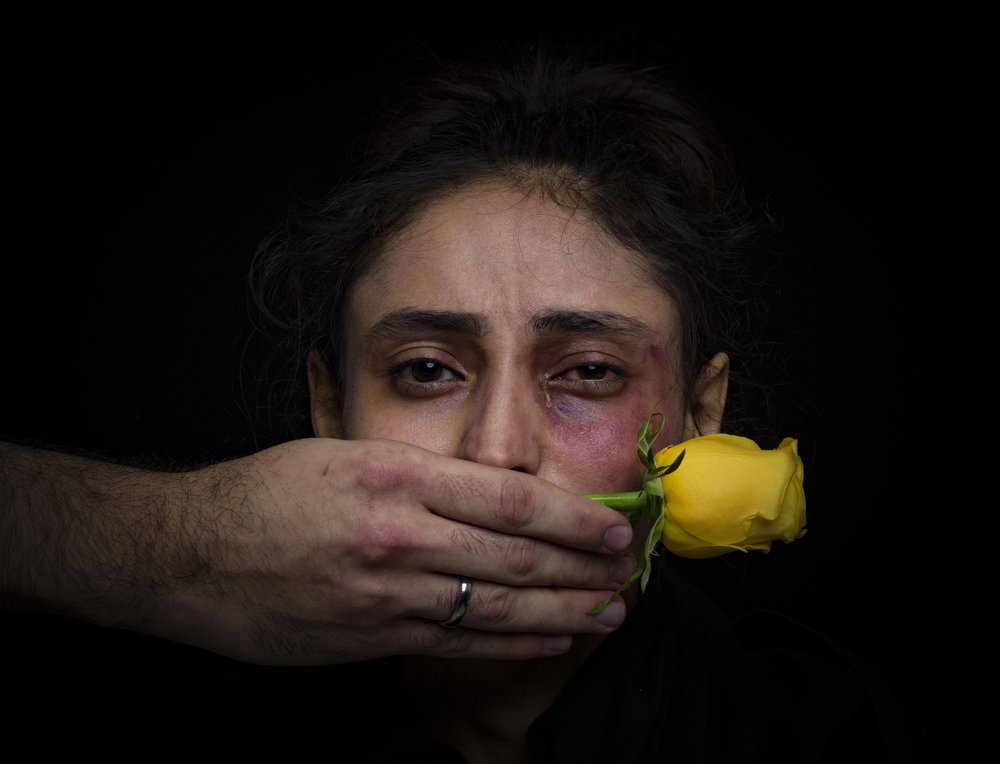 Silenced Woman Yellow Rose