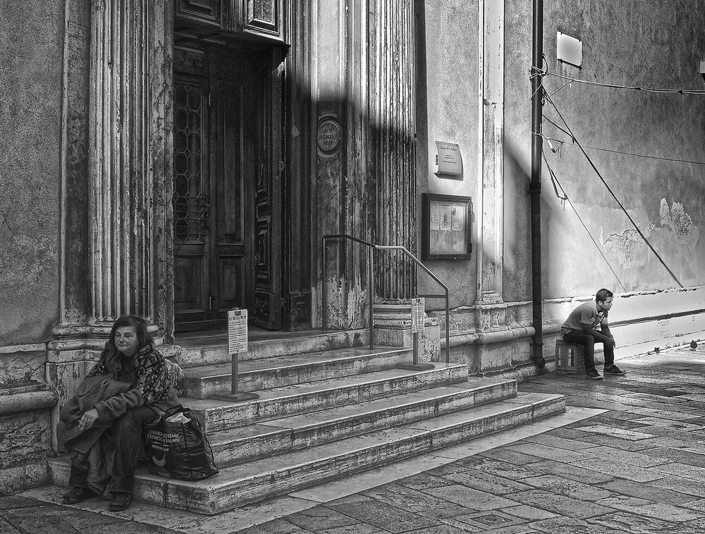 Pensive Street Scene