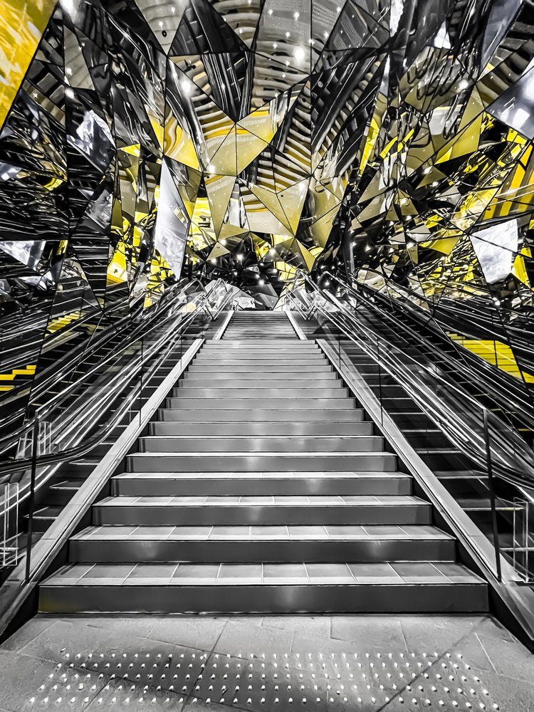 Yellow Geometric Reflections