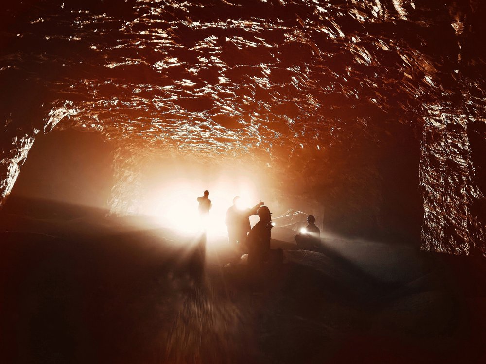 Glowing Cave Exploration