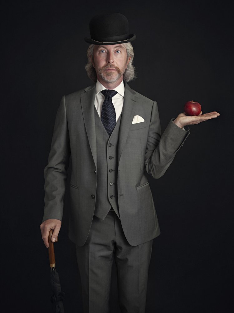Gentleman with Red Apple