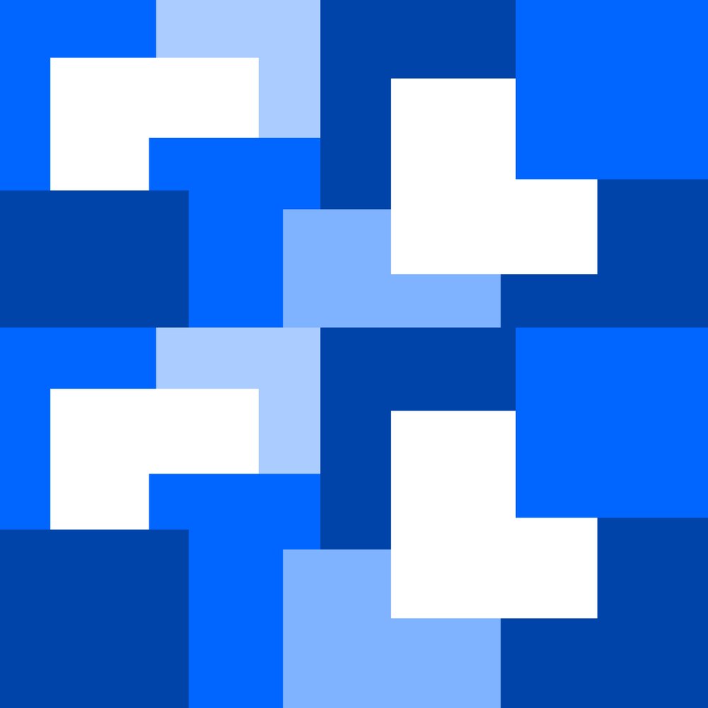 Blue Geometric Shapes