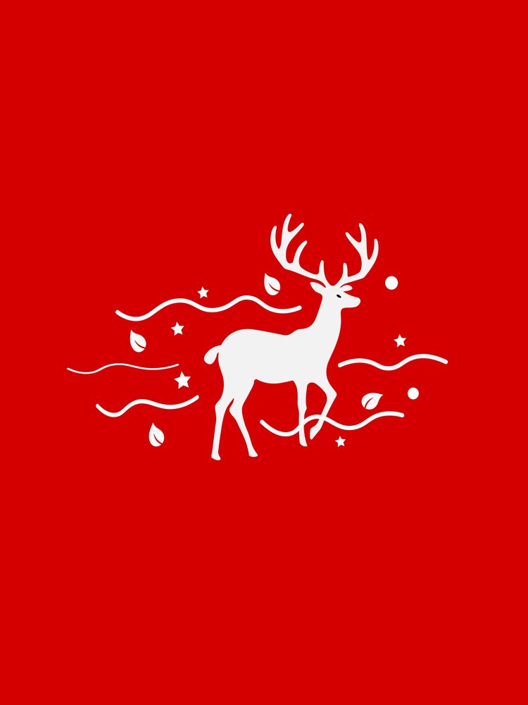 Elegant Winter Stag