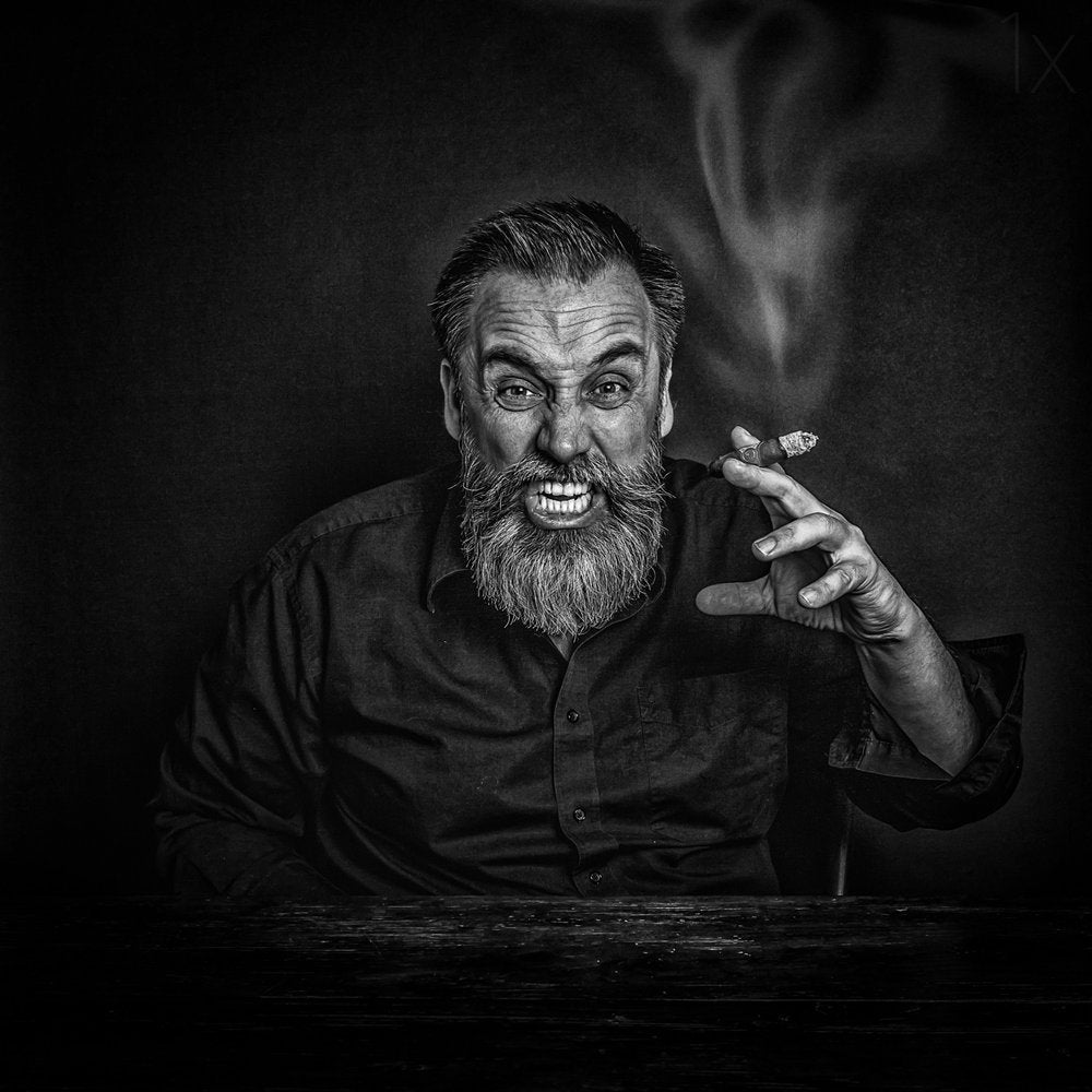 Intense Cigar Portrait