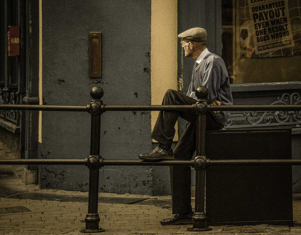 Pensive Old Man Street