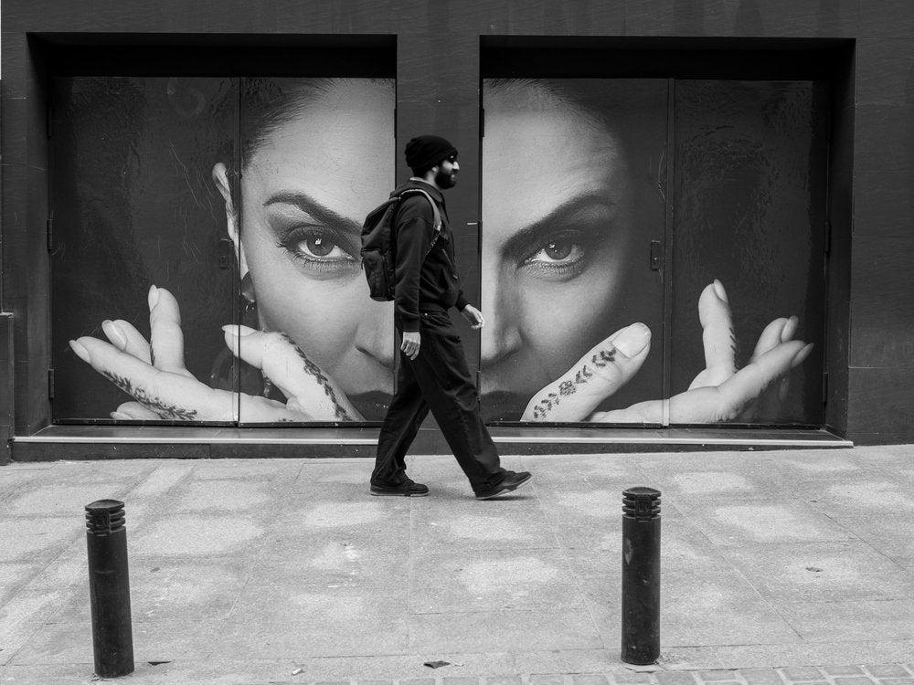 Urban Man Mural Gaze