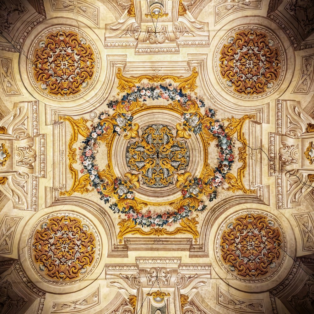 Ornate Gold Floral Ceiling
