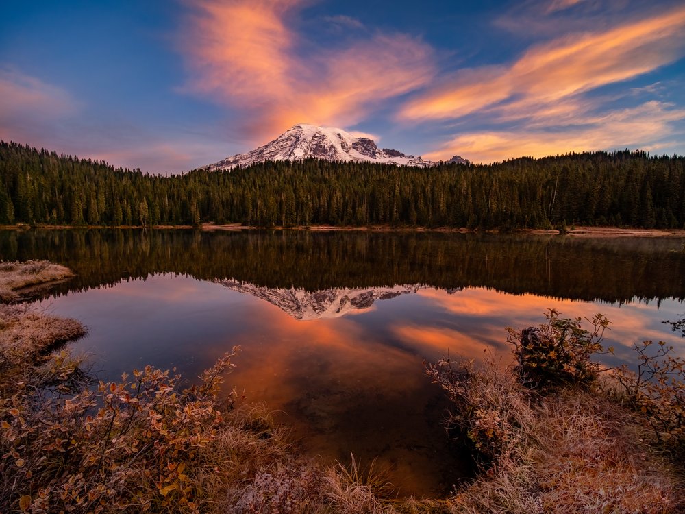 Mountain Lake Autumn Sunset