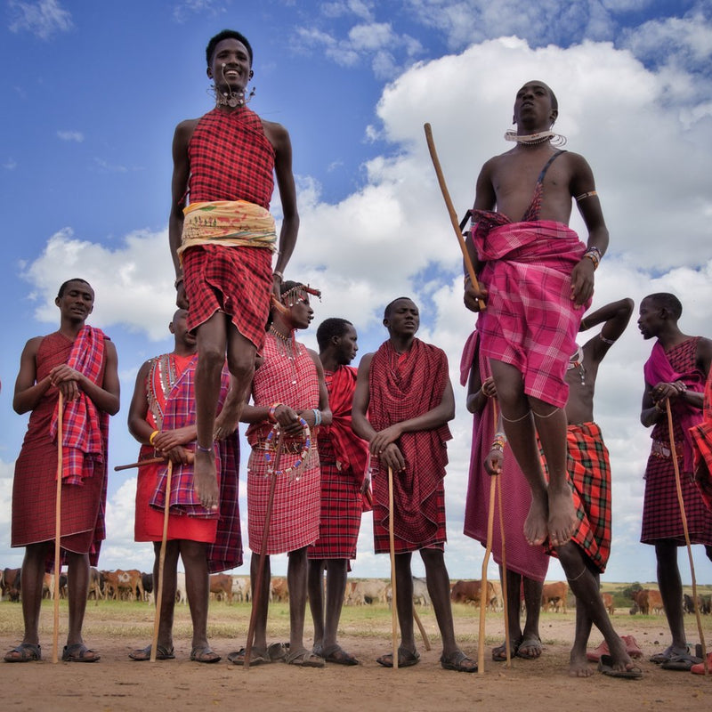 Maasai Warriors Jumping